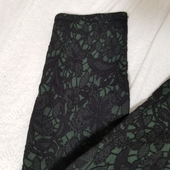 7 Mankind Lace Denim Jean Stretch Skinny Pant Bottom 25 Black Green Gothic Punk - Picture 8 of 8